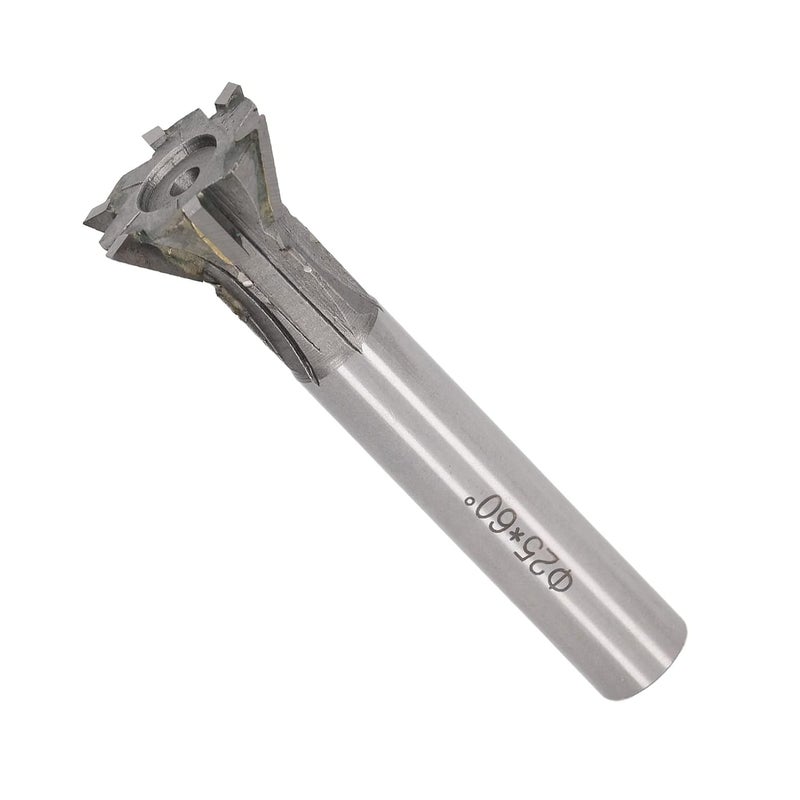 25mm Diameter 6 Flutes Dovetail Milling Cutter, Cemented Carbide Material, Straight Shank for Lathe, Quick Chip Removal, High Efficiency, Suitable for Various Metals - Image 2