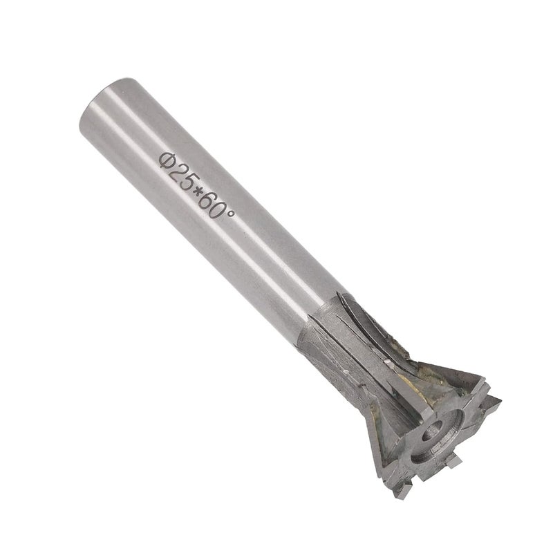 25mm Diameter 6 Flutes Dovetail Milling Cutter, Cemented Carbide Material, Straight Shank for Lathe, Quick Chip Removal, High Efficiency, Suitable for Various Metals - Image 3