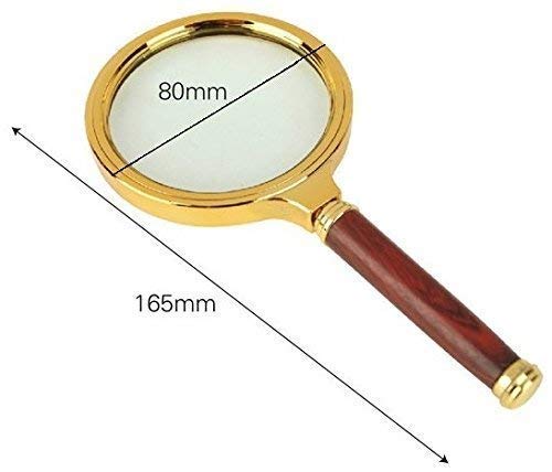 DYRROTH Double Glass 10X High Power Antique Handheld Magnifier Magnifying Glass for Reading, Soldering, jewelries, maps, Great for Gifting (10x Round Simple Magnifier) - Image 3