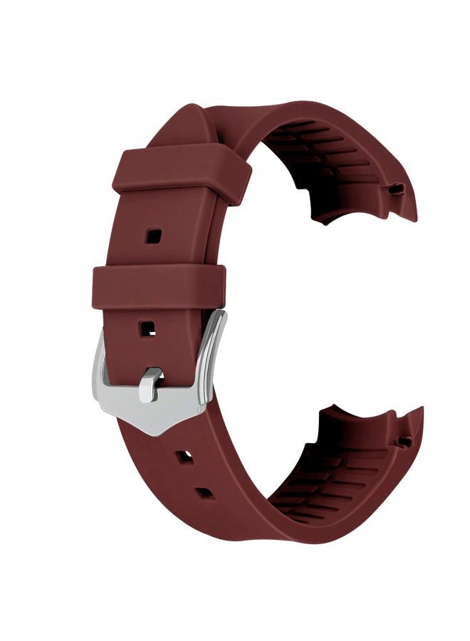Kai Tian Durable 18mm 20mm 22mm 24mm Silicone Universal Curved End Watch Bands Strap Black White Green Blue Brown Orange Red Grey Solid Bracelet for Men Women, Brown, 22mm, Classic - Image 1