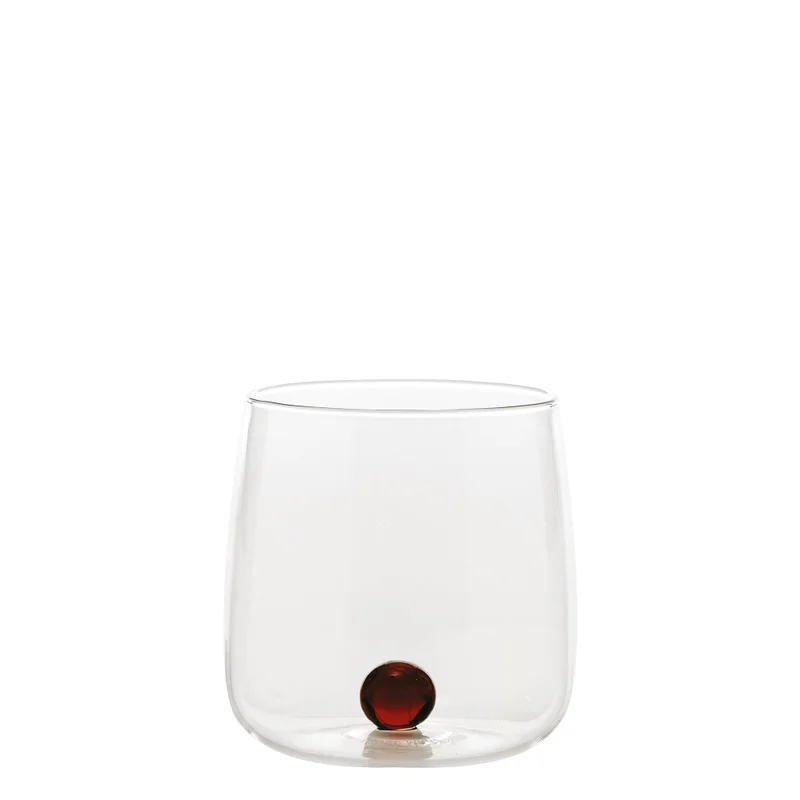 Zafferano Bilia Tumbler Transparent, Ball Amber Ø.88x90mm. CL.44