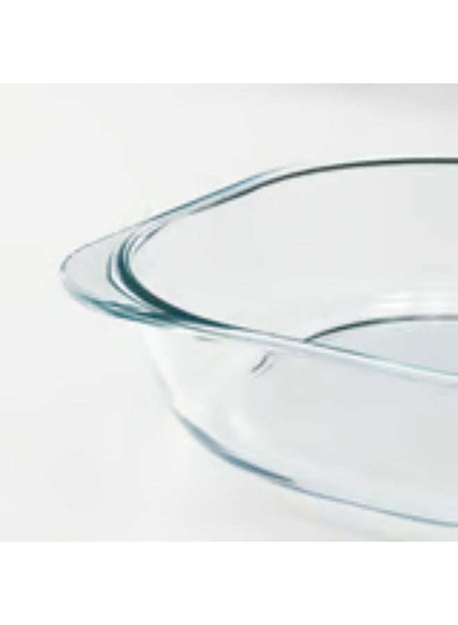 Oven dish, clear glass, 24.5x24.5 cm - Image 3