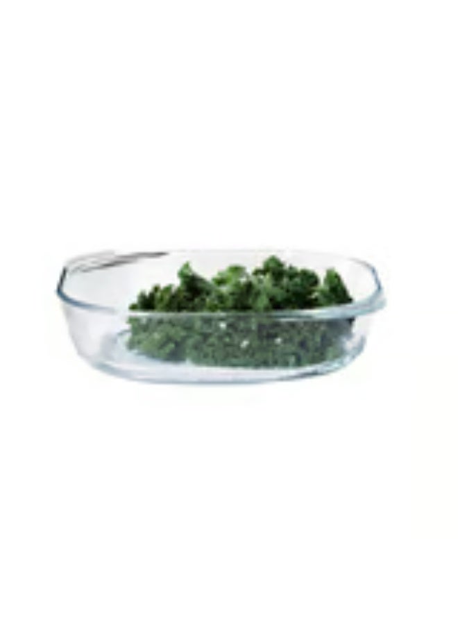 Oven dish, clear glass, 24.5x24.5 cm - Image 4