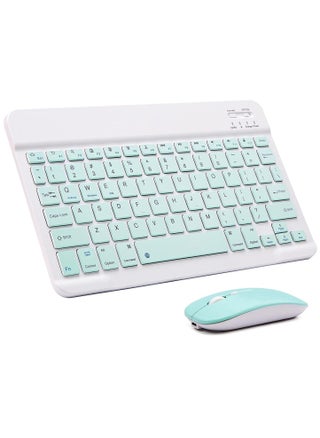 Ultra-Slim Bluetooth Keyboard and Mouse Combo Rechargeable Portable Wireless Keyboard Mouse Set for Apple iPad iPhone iOS 13 and Above Samsung Tablet Phone Smartphone Android Windows-Green - pzsku/Z2B733FBC17A6333C7632Z/45/_/1705663358/c624c934-9814-4f1d-841e-9cb1175ab240