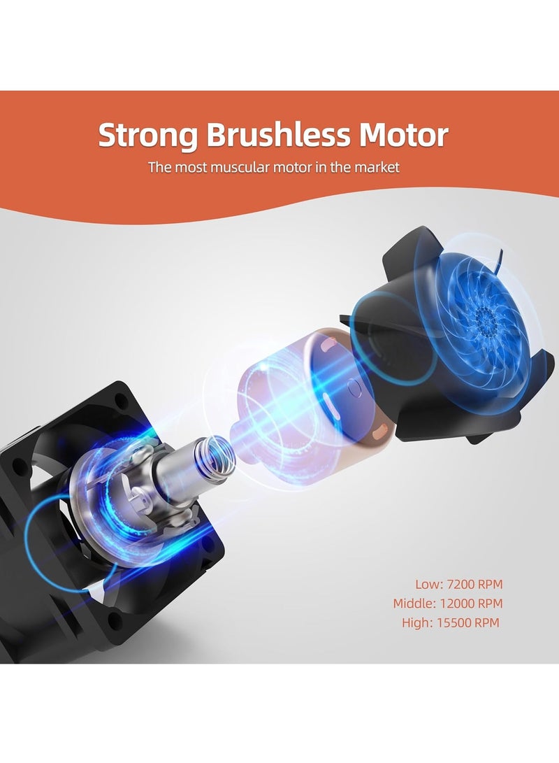 general Waist Fan, Clip-on Fan, Belt Fan - Portable Cooling Fan with 10000mAh Battery - 24H Working Time, LED SOS Light - 3 Speeds, 15500RPM Airflow - Shirt Fan for Jobsite, Farming, Fishing - Image 3