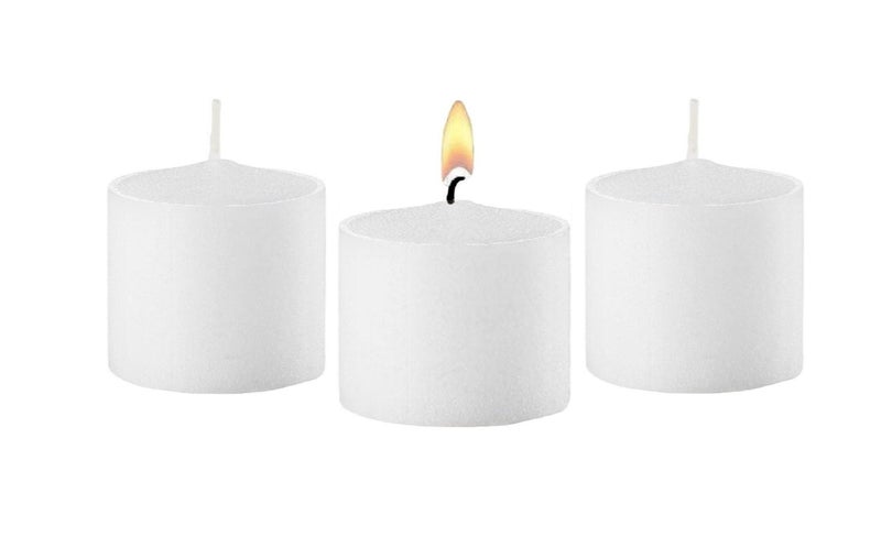 D'light Online Long 10 Hour Burn Time Unscented Votive Candles - Small Candles for Birthdays, Baby Shower, Home Decoration, Restaurants and Weddings (White, 10 Hour - Set of 12) - Image 5