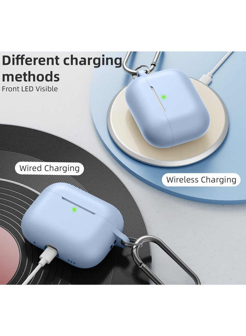 أنيوغرو حافظة سيليكون Anyong Airpods Pro 2، غطاء واقي ناعم مع قلم تنظيف، مقاوم للخدش والانزلاق، مصباح LED أمامي مرئي لأجهزة Apple Airpods Pro 2 Generation (2022) - Image 4