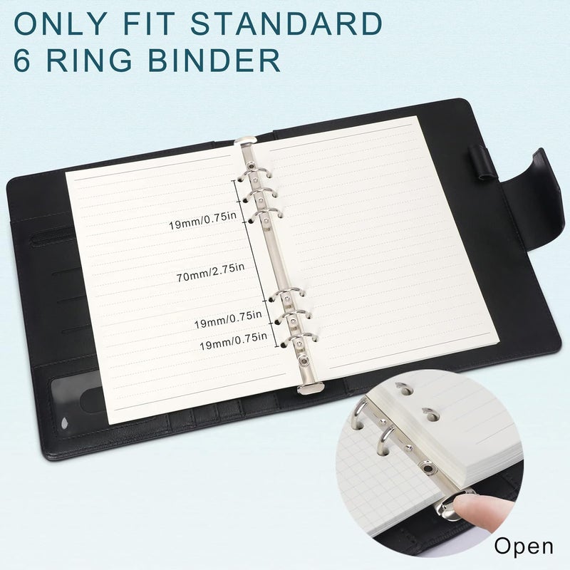 Toplive A5 Refill Paper, [3 Pack] 100GSM Thick Refillable 6 Hole Filler Inserts - 135 Sheets (270 Pages) for 6 Ring Binder Journal Notebook, Lined - Image 5