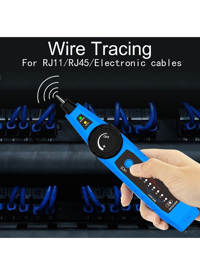 NOYAFA - NOYAFA NF-810 Network Cable Tester Kit for RJ11 RJ45 CAT5 CAT6 LAN Cable Multi Function Wire Tracker Wiremap PoE TEL Testing Line Finder with LED Light Earphone Tool Bag - Image 1