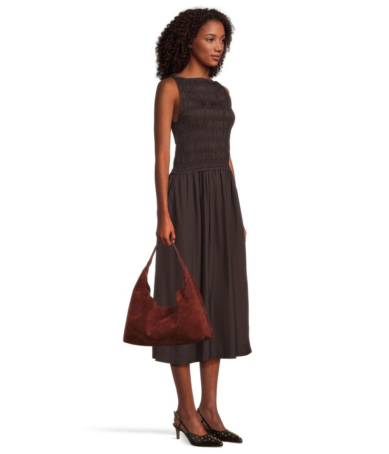 Made Well Madewell Women Suede Slouchy Shoulder Bag Aged Wine One Size - Image 2