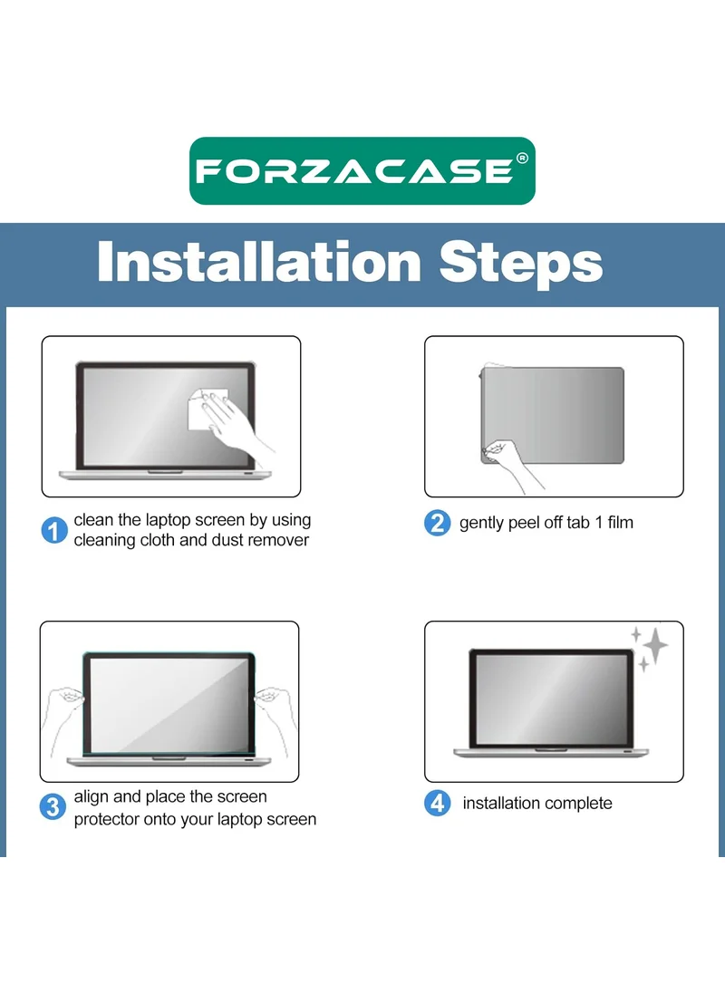 Forzacase Apple MacBook 16' Touch Bar 2 Pieces Screen Protector Film - FC337