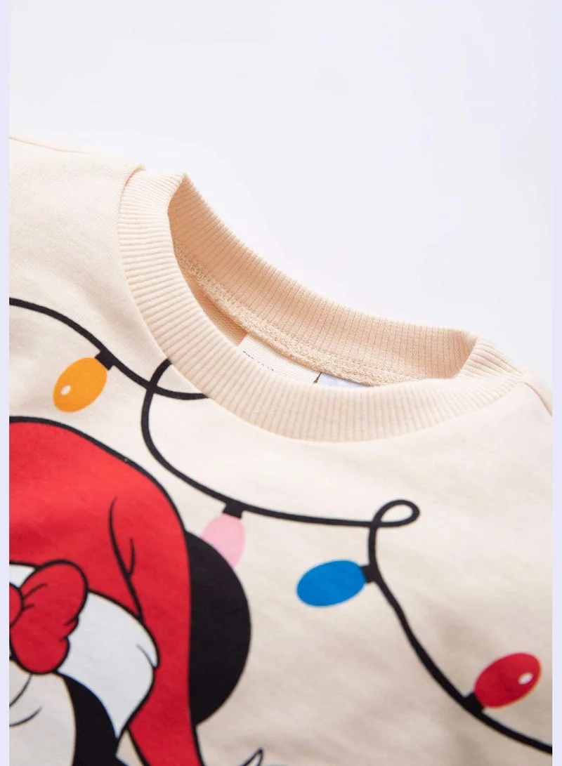 DeFacto BabyGirl Bike Neck Long Sleeve Knitted Sweatshirt