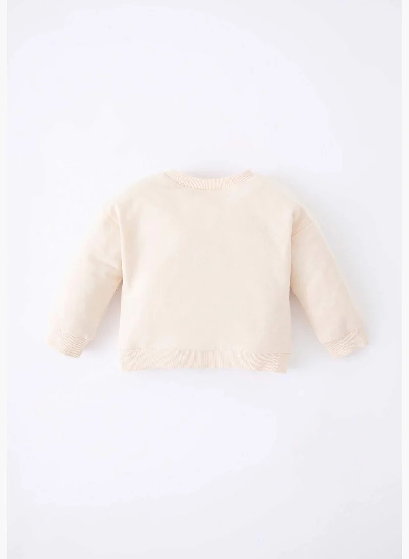 DeFacto BabyGirl Bike Neck Long Sleeve Knitted Sweatshirt