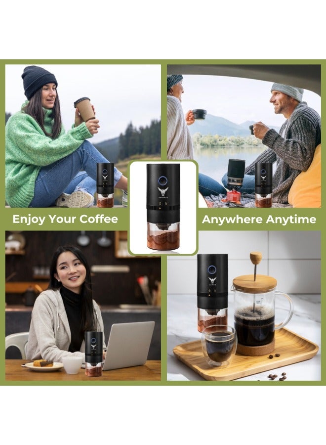 AAMSRAK Multipurpose Electric Portable Coffee Bean, Herbs & Spices Grinder 1500MAH Battery, Low Noise Motor, Jam Free Grinding Tool for Travel, Camping, Office, Home, Espresso - Image 2