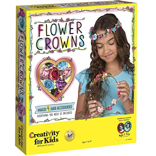 Creativity for Kids Flower Crowns Craft Kit - Create 4 Hair Accessories (Ages 7+) - Image 1