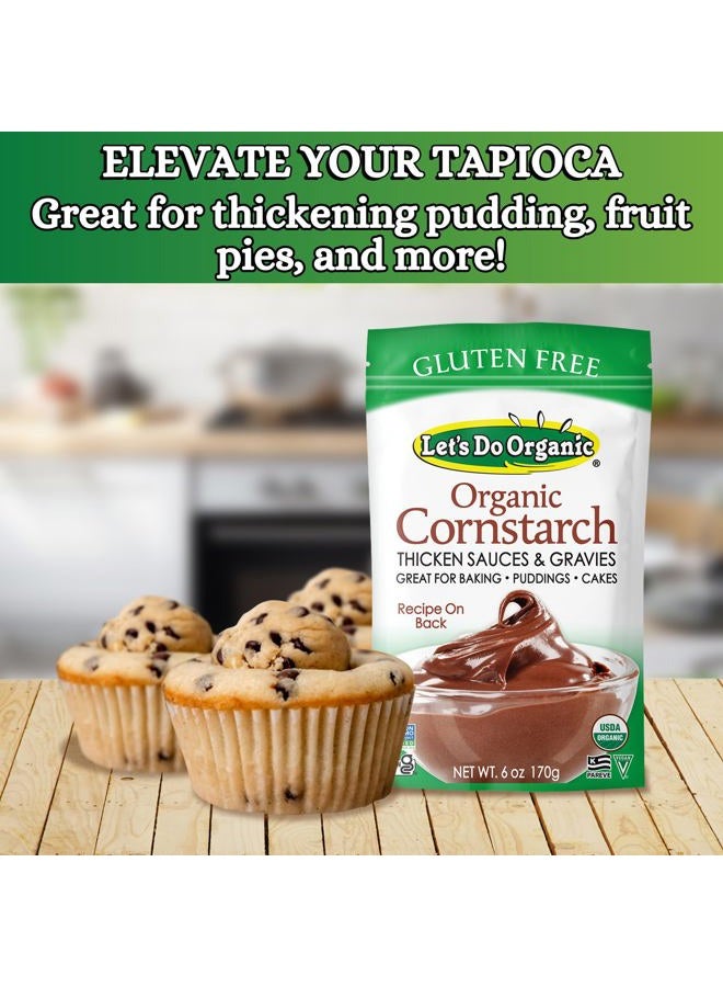 Let's Do Organic نشا الذرة - نشا الذرة للطهي، نشا الذرة العضوي، مسحوق نشا الذرة، نشا الذرة غير المعدلة وراثيًا خالي من الجلوتين - 6 أونصات (عبوة من 1) - Image 2