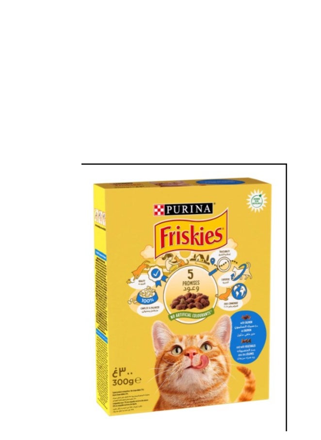 PURINA Friskies Dry Food with Salmon & Vegetable for Adult Cats300 gr 