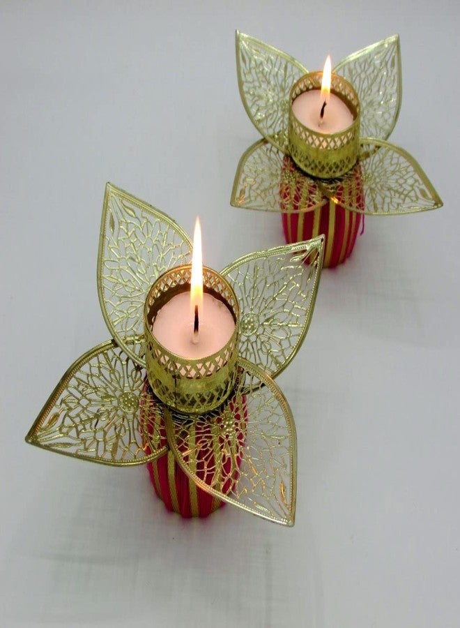 thriftkart Handmade T-Light Combo, | Shadow Tealight Candle Holder, Lights Decoration Home Decor (Set of 2) - Image 1