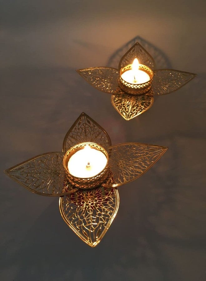 thriftkart Handmade T-Light Combo, | Shadow Tealight Candle Holder, Lights Decoration Home Decor (Set of 2) - Image 2