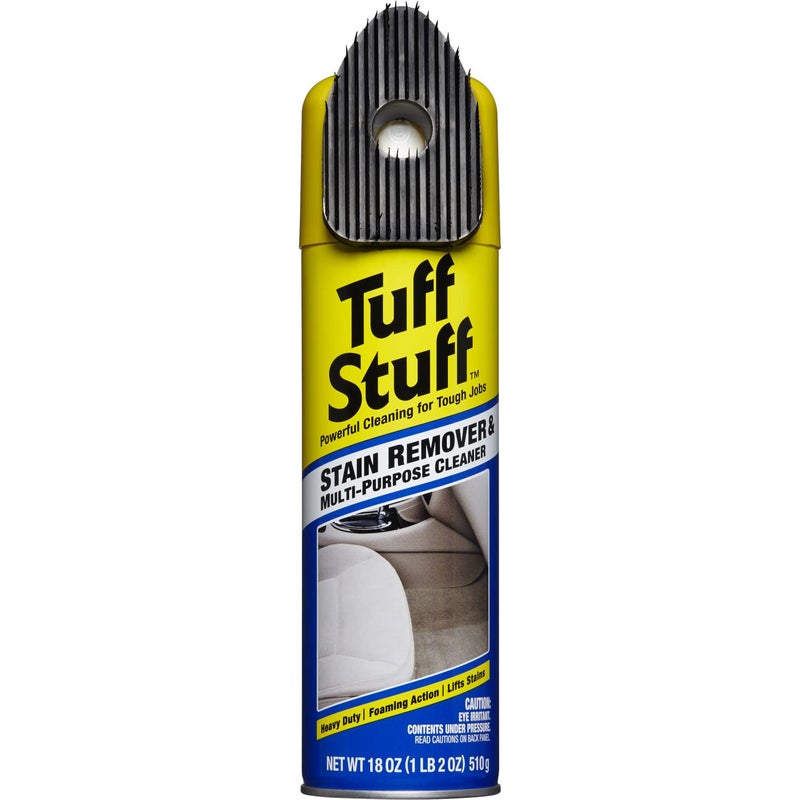 Tuff Stuff Car Cleaner and Stain Remover  Multi Purpose Cleaner with Scrubby Cap for Cars Truck Motorcycle 18 Oz