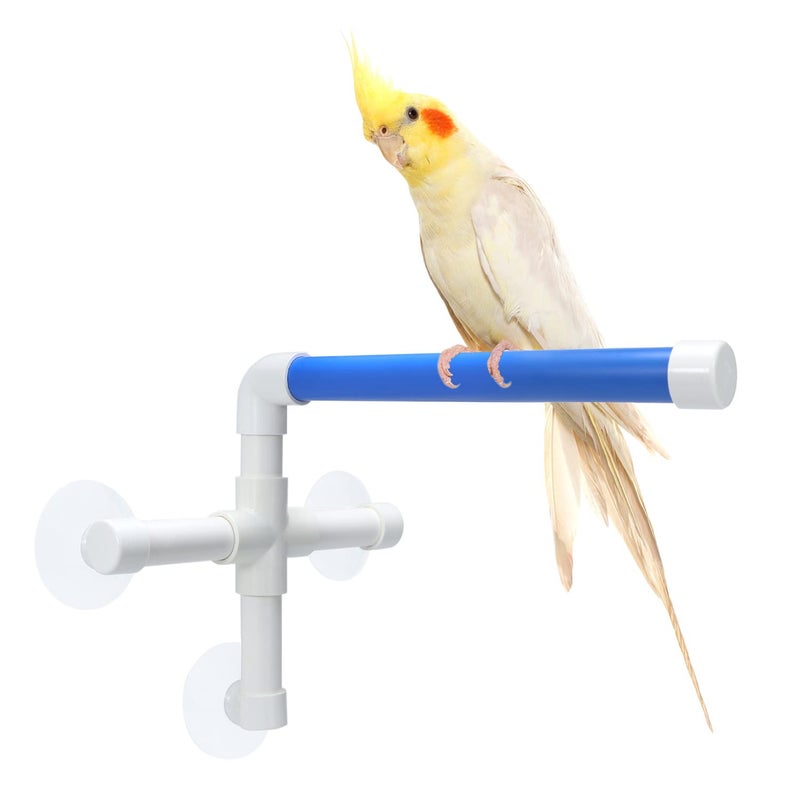 Litewoo Bird Shower Perch with Suction Cup Parrot Window Wall Stand Bath Toys 1 Sticks