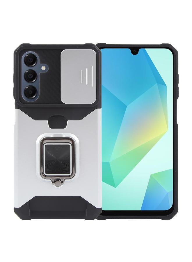 S-TOP Case For Samsung Galaxy A16 5G / 4G Camera Shield Card Slot PC Hybrid TPU Phone Case - Image 1