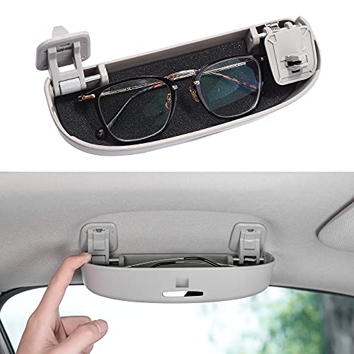 Thenice حامل نظارات Thenice علبة نظارات شمسية مع مقبض تخزين متوافق مع هوندا سيفيك أكورد CR-V HR-V أكورا إنتغرا إنسايت، لتويوتا كامري كورولا - رمادي - Image 1