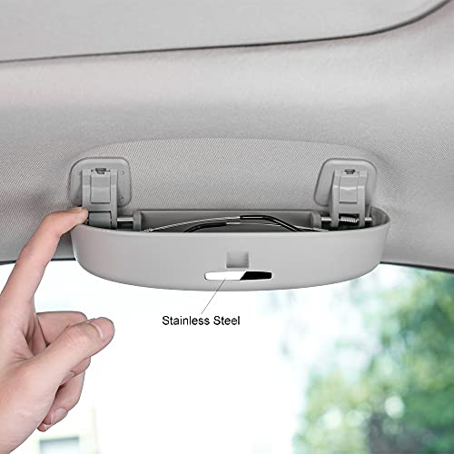 Thenice حامل نظارات Thenice علبة نظارات شمسية مع مقبض تخزين متوافق مع هوندا سيفيك أكورد CR-V HR-V أكورا إنتغرا إنسايت، لتويوتا كامري كورولا - رمادي - Image 5