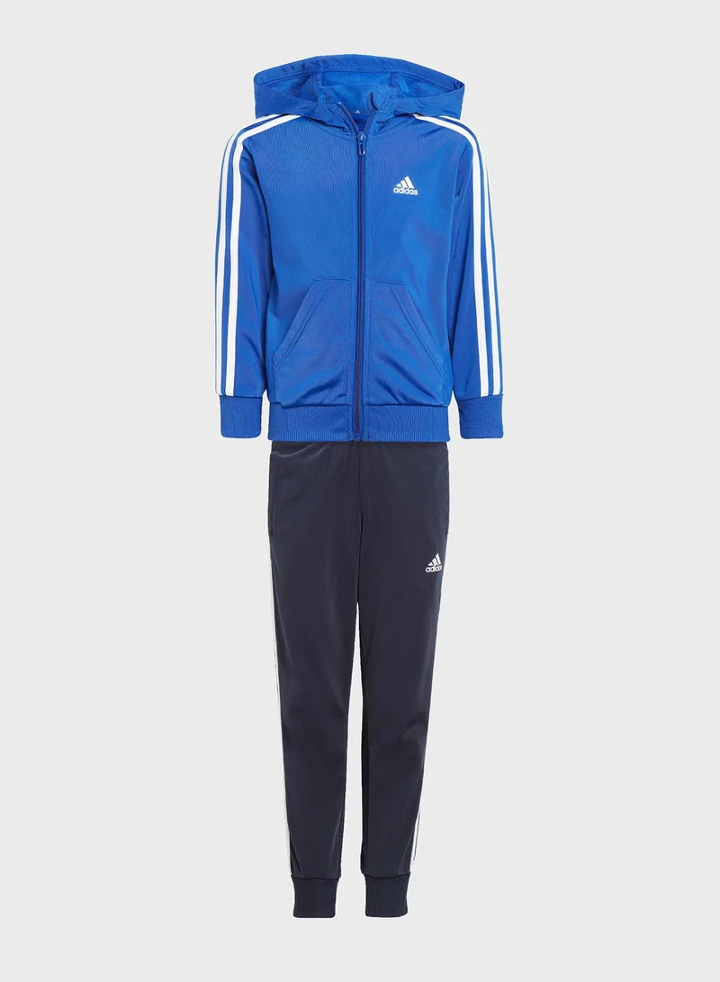 Adidas Kids 3-Stripes Shiny Tracksuit