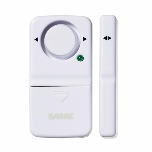 SABRE Wireless Home Security Door Window Burglar Alarm with LOUD 120 dB Siren, DIY EASY to Install, White - Image 1