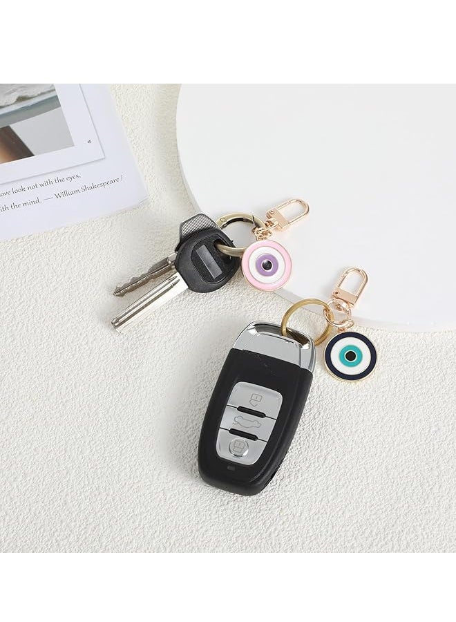 2Pcs Cute Keychain for Women Colourful Luck Evil Eye Charms Key Chain for Car Key Ring Bag Purse Accessories - Image 5