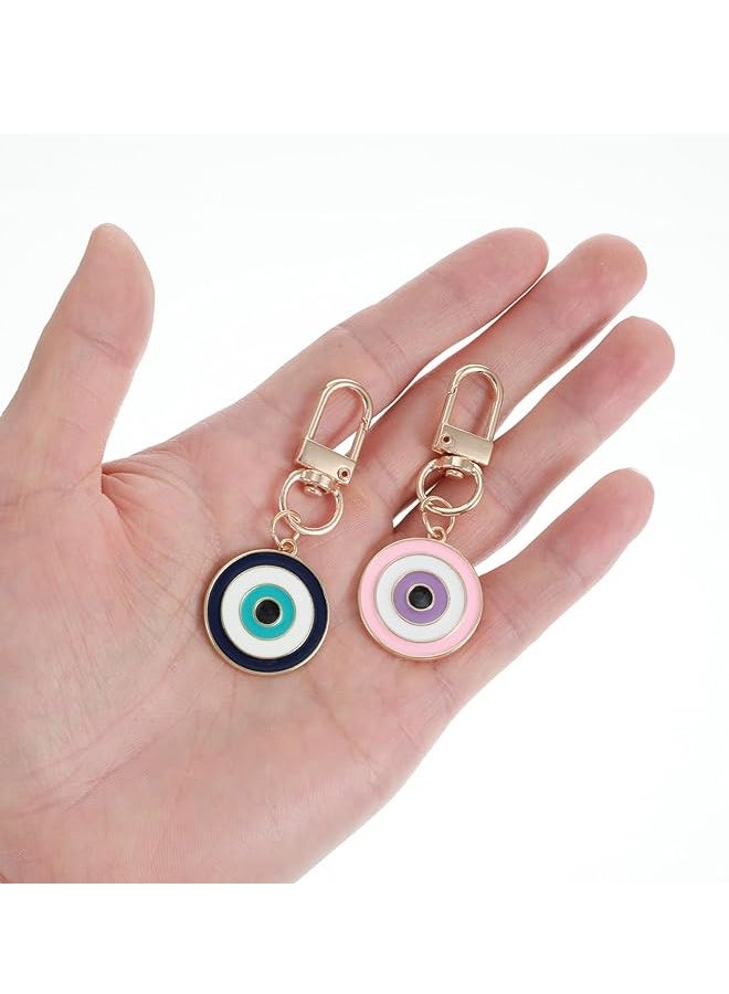2Pcs Cute Keychain for Women Colourful Luck Evil Eye Charms Key Chain for Car Key Ring Bag Purse Accessories - Image 3