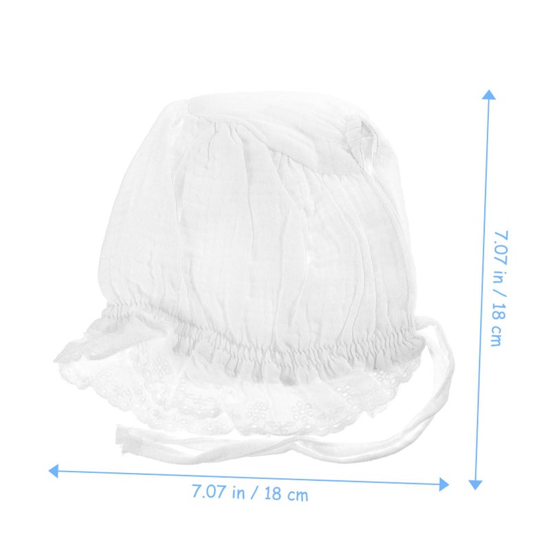 Toddler Sun Hat Lightweight Breathable Soft Gauze Bonnet for Outings White - Image 5