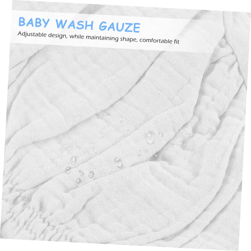 Toddler Sun Hat Lightweight Breathable Soft Gauze Bonnet for Outings White - Image 3