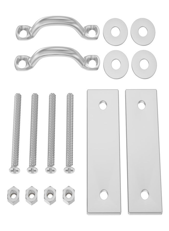 NOOTO 2Pack Stainless Steel Boat Dock Ladder Hardware Attachment Kit Fit RecPro Marine Replacement Universal Folding Pontoon Ladder Mounting Brackets for AL-A3-A4-A5 & AL-C4 Models Boat and Dock Ladders - Image 1