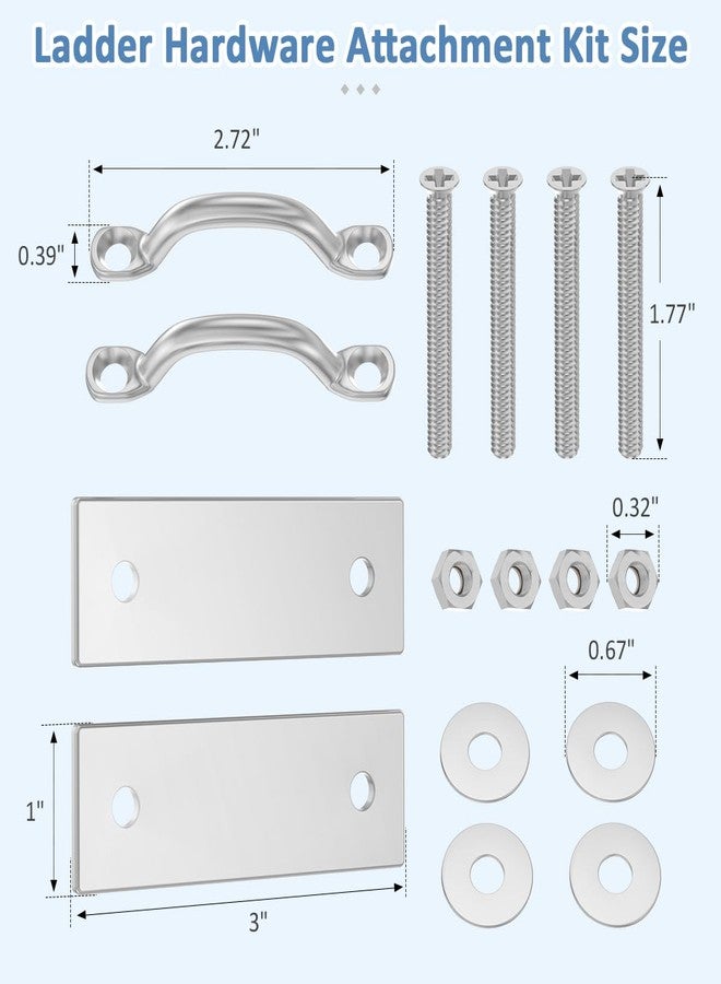NOOTO 2Pack Stainless Steel Boat Dock Ladder Hardware Attachment Kit Fit RecPro Marine Replacement Universal Folding Pontoon Ladder Mounting Brackets for AL-A3-A4-A5 & AL-C4 Models Boat and Dock Ladders - Image 3