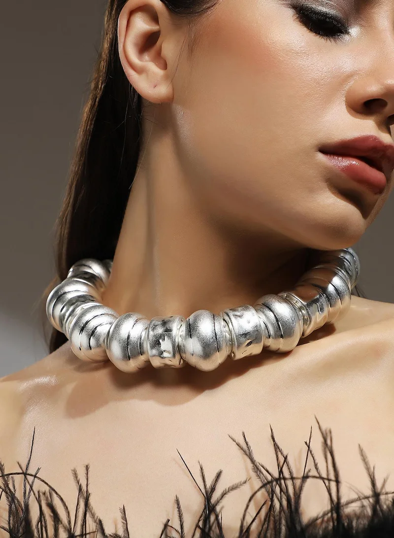 SOHI SOHI Women's The Tribal Collar Necklace For Evening Wear | Metallic  Colour | Alloy Material | Lobster Clasp Closure | Metallic Necklace | Collar Necklace For Women & Girls
