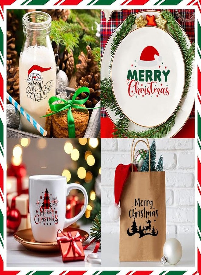 iMagitek 25 Pieces Christmas Words Vinyl Stickers for Crafts Scrapbooking Bottle Cup Waterproof Christmas Decals for Ornament Xmas Ball Window Stickers - Image 3