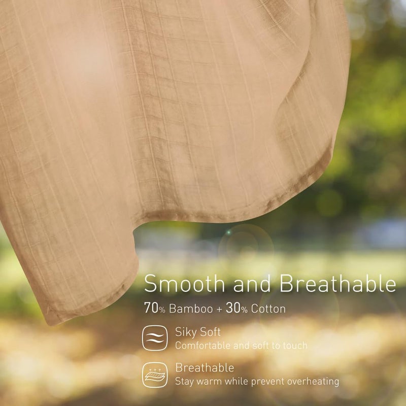 Knirose Organic Cotton Newborn Baby Swaddle Blanket Unisex Swaddle Wrap Soft Silky Muslin Swaddle Blankets Neutral Receiving Blanket for Newborn Boys and Girls Large 47 x 47 inches(120x120cm) - Image 4