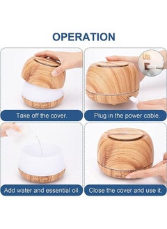 Arabest 300ml Essential Oil Diffuser, Aroma Diffuser Includes Remote Control,USB-C Power Cable.Aromatherapy Scent Air Humidifier with Waterless Auto-Off,7-Color LED for Room，office  - Image 4