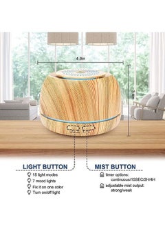 Arabest 300ml Essential Oil Diffuser, Aroma Diffuser Includes Remote Control,USB-C Power Cable.Aromatherapy Scent Air Humidifier with Waterless Auto-Off,7-Color LED for Room，office  - Image 2