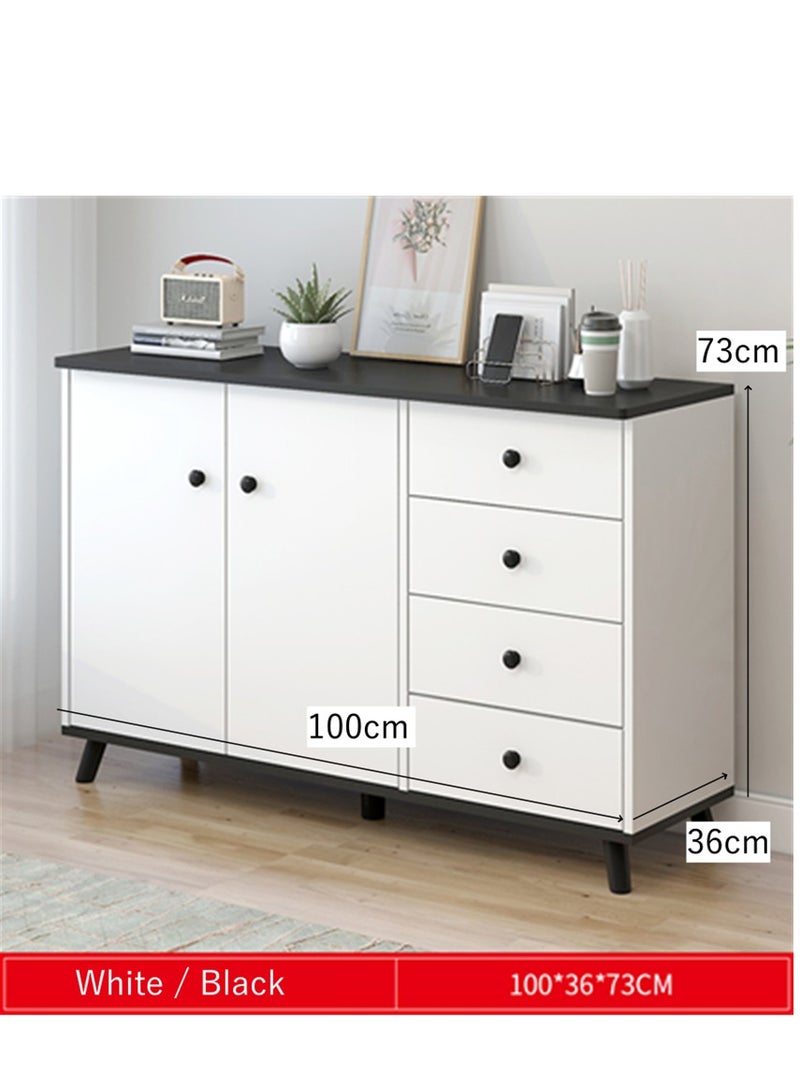 خزانة المطبخ ، خزانة بوفيه الجانبية المنزلية ، خزانة تخزين بار زاوية القهوة الحديثة مع الدرجات والأبواب لغرفة المعيشة للمطبخ في الممر (GLC104) - Image 3