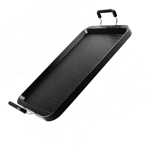 CukAid Non-Stick Aluminum Stove Top Flat Griddle, Warp-Resistant Double Burner Griddle Pan for Glass and Gas Stove, Great for Breakfast and Camping Indoor or Outdoor Size 17" x 10.5" - Image 1