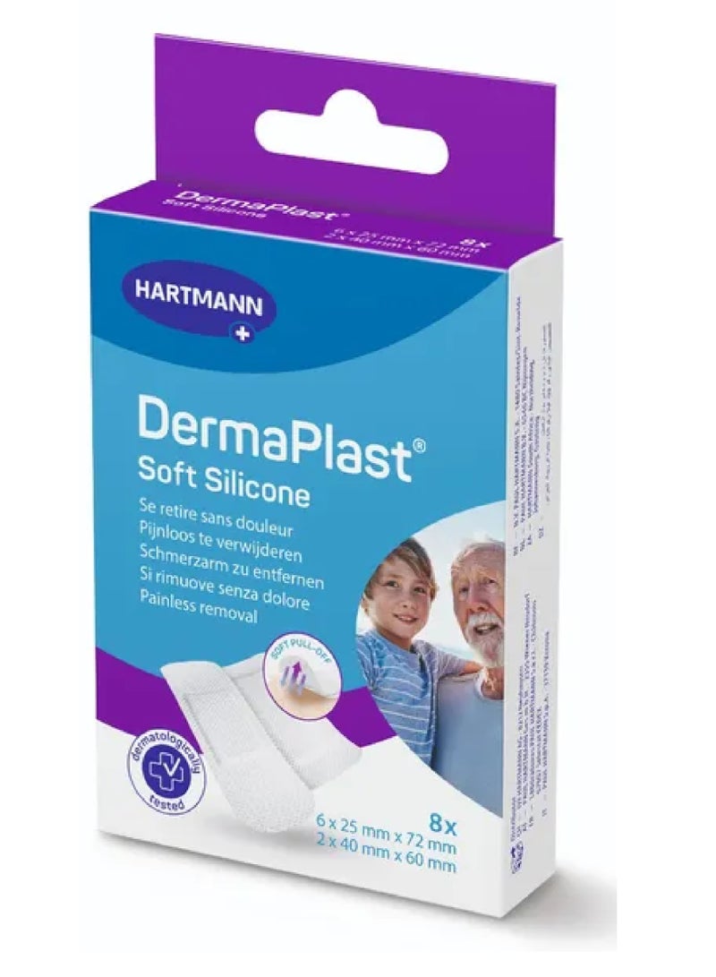 Hartmann DERMAPLAST SOFT SILICONE 2 SIZES 8'S