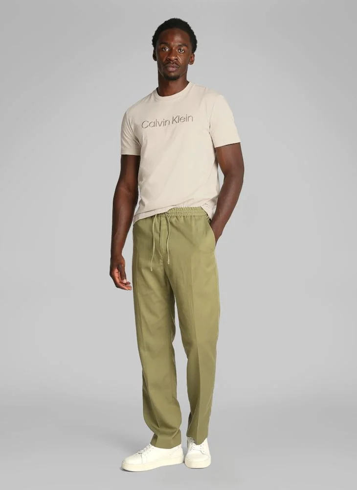 CALVIN KLEIN Textured Embroidery Logo T-Shirt