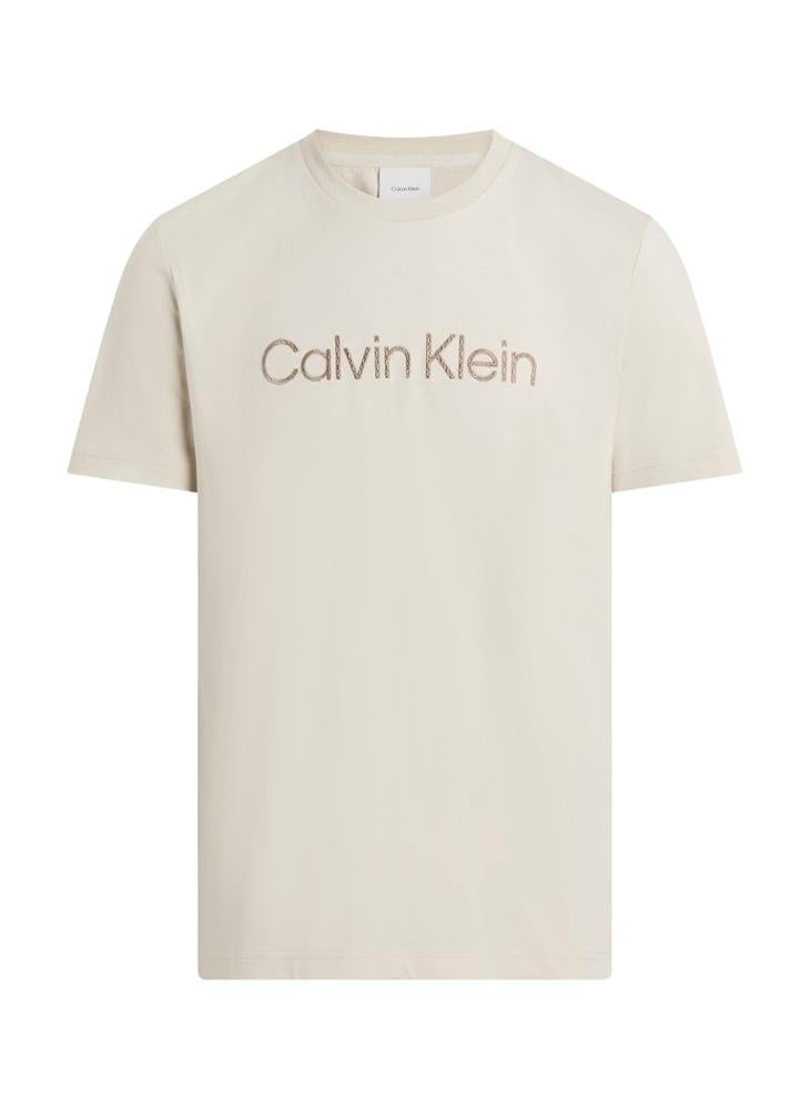 CALVIN KLEIN Textured Embroidery Logo T-Shirt  - Image 5