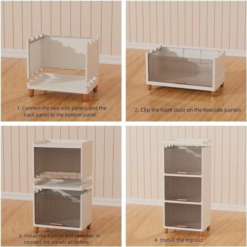 SpaceOrganizer Cupboard for Storage/Durable Storage Cabinet/Cupboard for Home/Office Cabinets/Cupboards/Bookcases/Cupboards/Drawers/File Cabinets (Cupboards-1 Door (Transparent), 1PCS) - Image 4