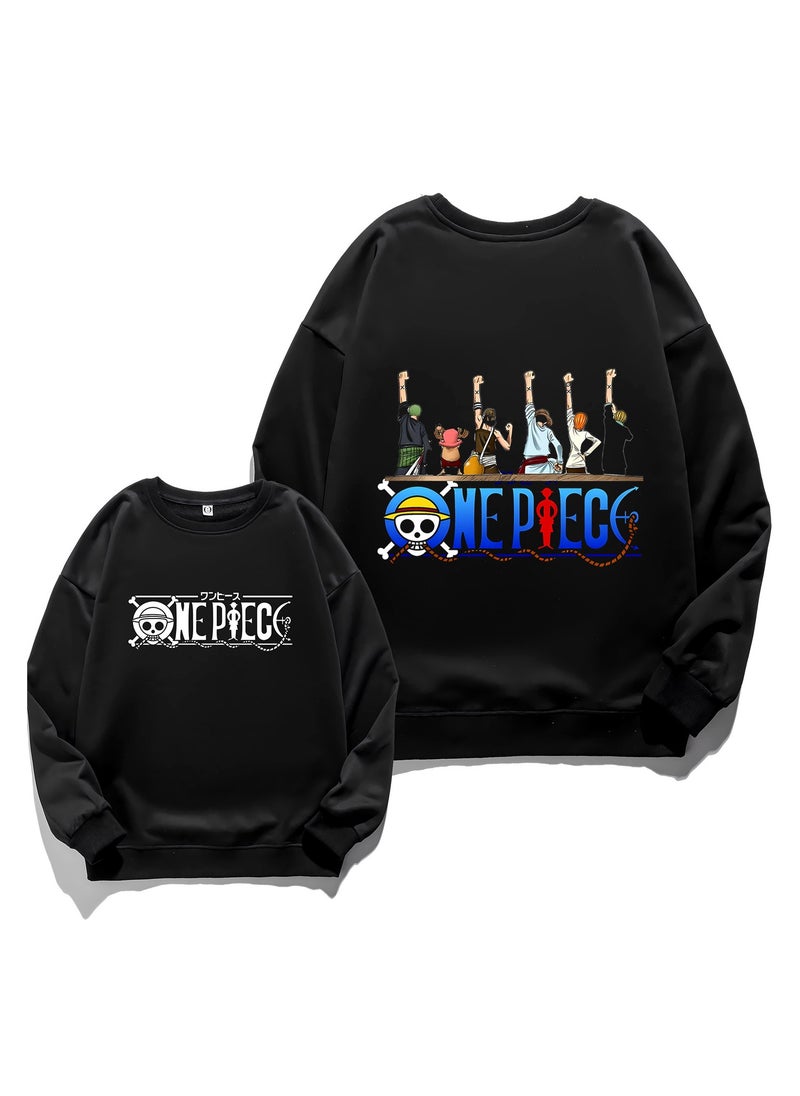 KUYING New One Piece Retro Washed Round Neck Hoodie  - Image 1
