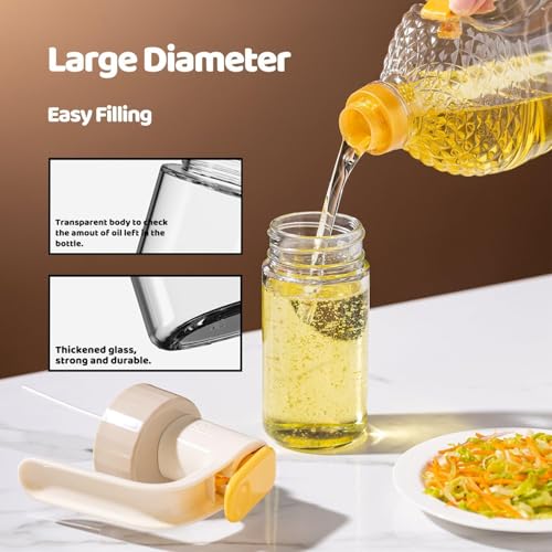 Slyford 250Ml Glass Oil Spray Bottle for Kitchen, Refillable Food Grade Oil Vinegar Sprayer Bottles, Oil Sprayer for Air Fryer for Salad, BBQ, Roasting (Multi Colour) - Image 5