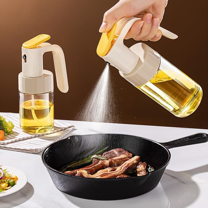 Slyford 250Ml Glass Oil Spray Bottle for Kitchen, Refillable Food Grade Oil Vinegar Sprayer Bottles, Oil Sprayer for Air Fryer for Salad, BBQ, Roasting (Multi Colour) - Image 2